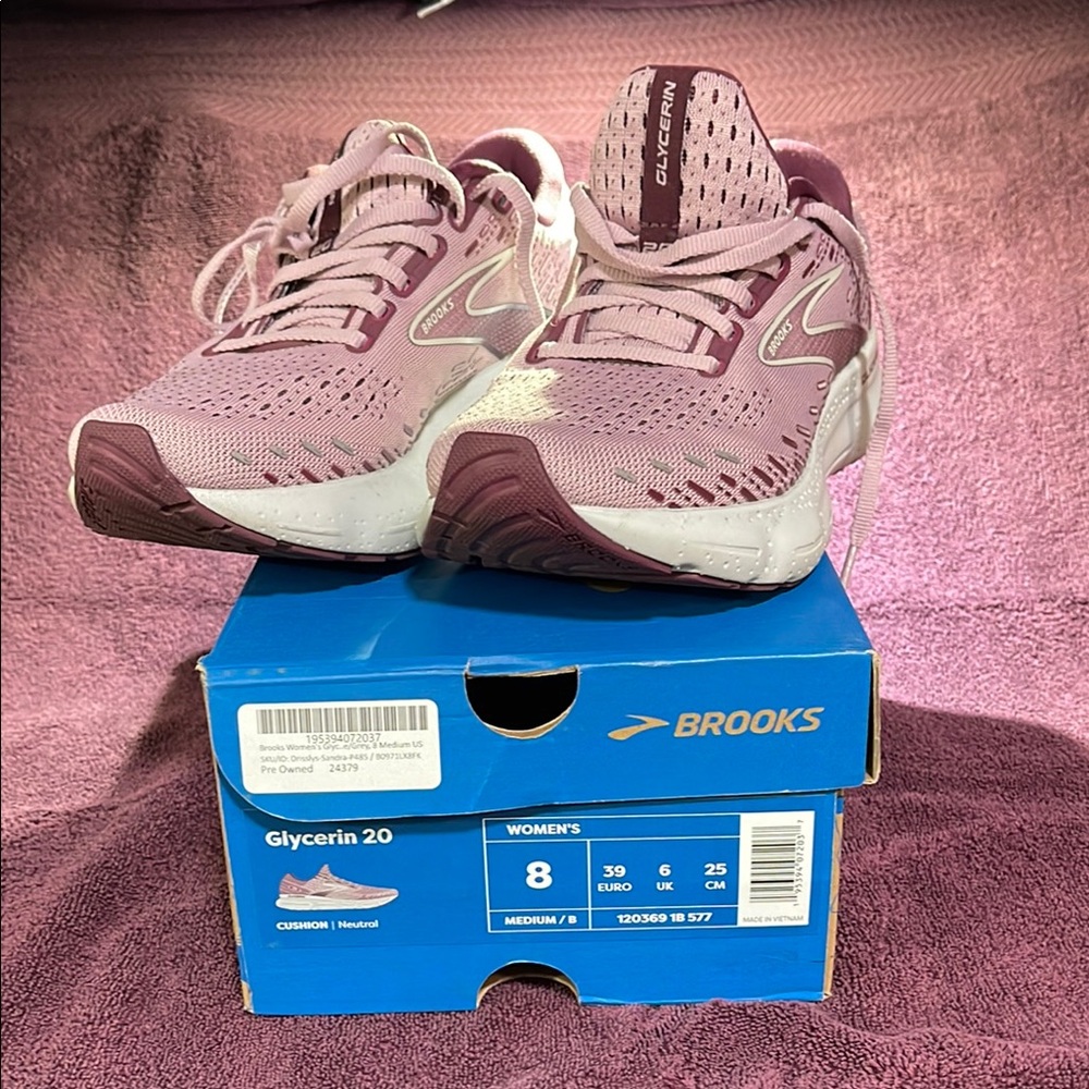 Brooks Glycerin 20 Women's Running Shoes size 8 medium - Pink